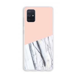 CaseCompany A touch of peach: Galaxy A71 Transparant Hoesje