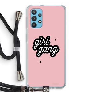 CaseCompany Girl Gang: Samsung Galaxy A32 4G Transparant Hoesje met koord