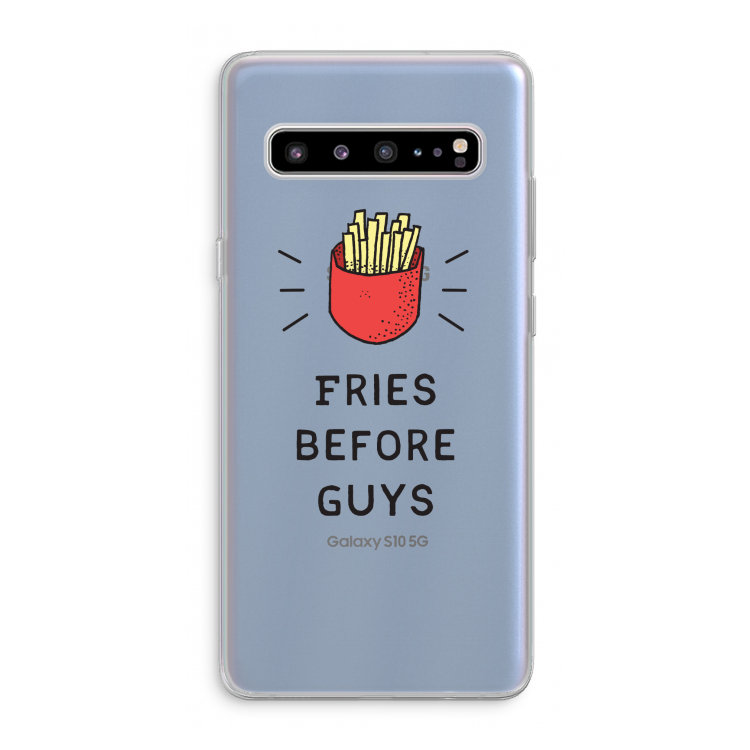 CaseCompany Fries before guys: Samsung Galaxy S10 5G Transparant Hoesje