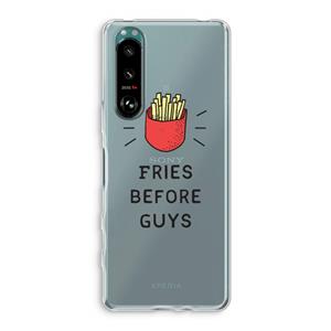 CaseCompany Fries before guys: Sony Xperia 5 III Transparant Hoesje
