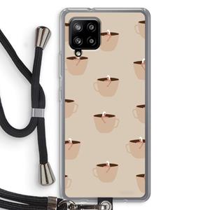 CaseCompany Morning coffee: Samsung Galaxy A42 5G Transparant Hoesje met koord