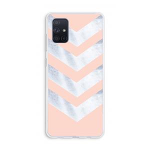 CaseCompany Marmeren pijlen: Galaxy A71 Transparant Hoesje