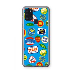 CaseCompany Fruitsticker: Samsung Galaxy A21s Transparant Hoesje