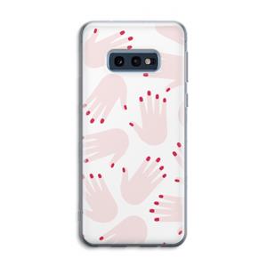 CaseCompany Hands pink: Samsung Galaxy S10e Transparant Hoesje