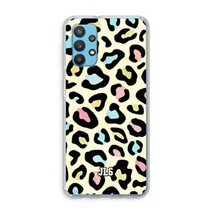 CaseCompany Leopard pattern: Samsung Galaxy A32 4G Transparant Hoesje