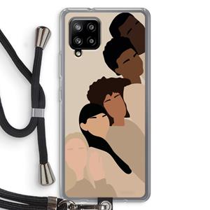 CaseCompany Sweet creatures: Samsung Galaxy A42 5G Transparant Hoesje met koord
