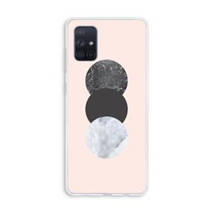 CaseCompany Marmeren cirkels: Galaxy A71 Transparant Hoesje