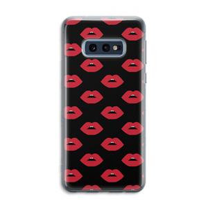 CaseCompany Lips: Samsung Galaxy S10e Transparant Hoesje