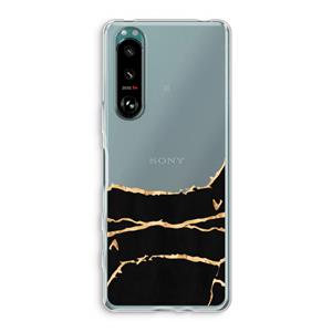 CaseCompany Gouden marmer: Sony Xperia 5 III Transparant Hoesje
