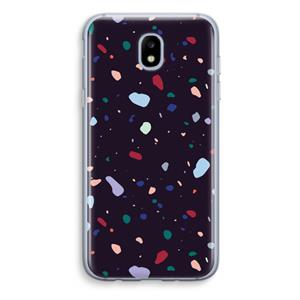 CaseCompany Dark Rounded Terrazzo: Samsung Galaxy J5 (2017) Transparant Hoesje