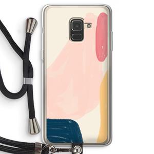 CaseCompany Saturday Flow: Samsung Galaxy A8 (2018) Transparant Hoesje met koord