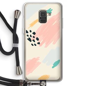 CaseCompany Sunday Chillings: Samsung Galaxy A8 (2018) Transparant Hoesje met koord