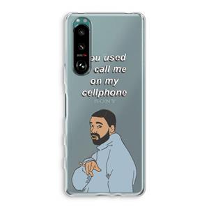 CaseCompany Hotline bling: Sony Xperia 5 III Transparant Hoesje