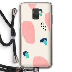 CaseCompany Monday Surprise: Samsung Galaxy A8 (2018) Transparant Hoesje met koord