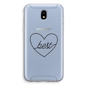 CaseCompany Best heart black: Samsung Galaxy J5 (2017) Transparant Hoesje
