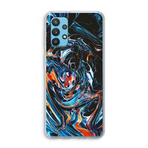 CaseCompany Black Unicorn: Samsung Galaxy A32 4G Transparant Hoesje