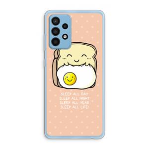 CaseCompany Sleep All Day: Samsung Galaxy A52 Transparant Hoesje