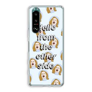 CaseCompany Hello: Sony Xperia 5 III Transparant Hoesje