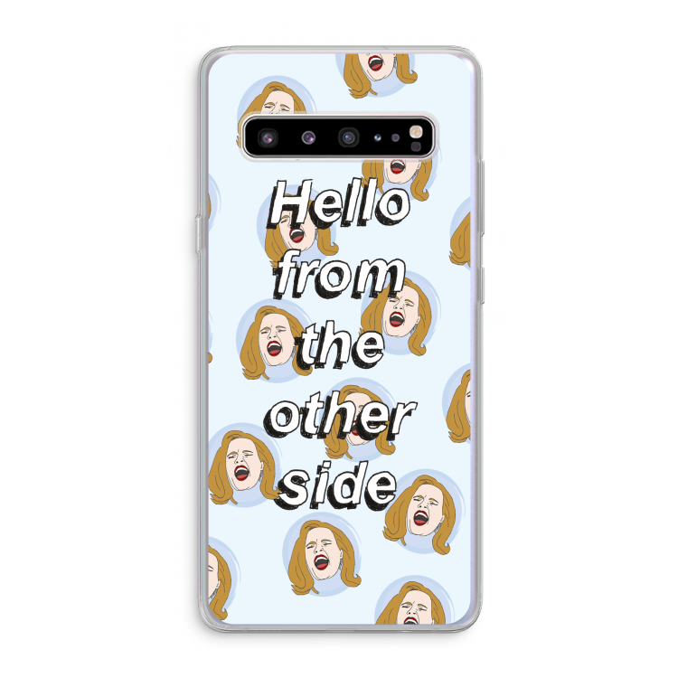 CaseCompany Hello: Samsung Galaxy S10 5G Transparant Hoesje