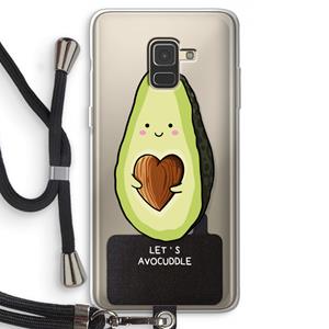 CaseCompany Avocuddle: Samsung Galaxy A8 (2018) Transparant Hoesje met koord