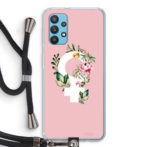 CaseCompany Venus: Samsung Galaxy A32 4G Transparant Hoesje met koord