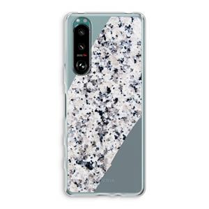 CaseCompany Gespikkelde marmer: Sony Xperia 5 III Transparant Hoesje