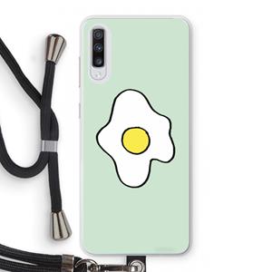 CaseCompany Spiegelei: Samsung Galaxy A70 Transparant Hoesje met koord