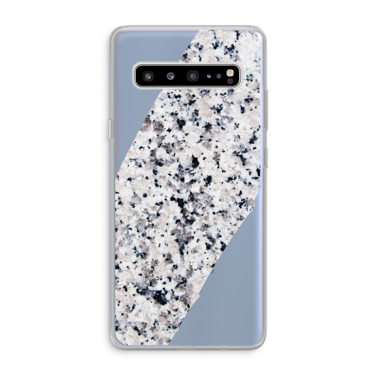 CaseCompany Gespikkelde marmer: Samsung Galaxy S10 5G Transparant Hoesje