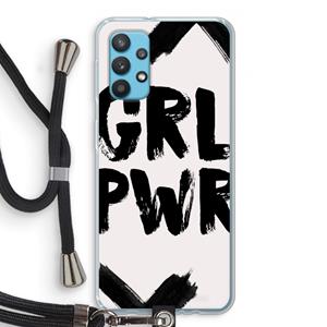 CaseCompany Girl Power #2: Samsung Galaxy A32 4G Transparant Hoesje met koord