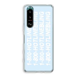 CaseCompany Hotline bling blue: Sony Xperia 5 III Transparant Hoesje