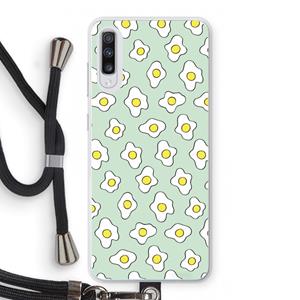CaseCompany Spiegeleitjes: Samsung Galaxy A70 Transparant Hoesje met koord