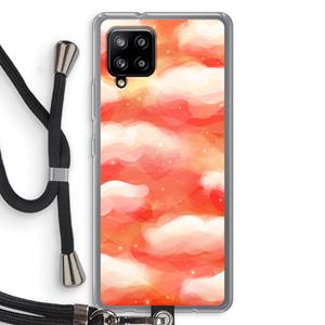 CaseCompany Lichte Wolken: Samsung Galaxy A42 5G Transparant Hoesje met koord