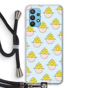 CaseCompany Citroenen: Samsung Galaxy A32 4G Transparant Hoesje met koord