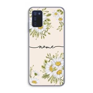 CaseCompany Daisies: Samsung Galaxy A03s Transparant Hoesje