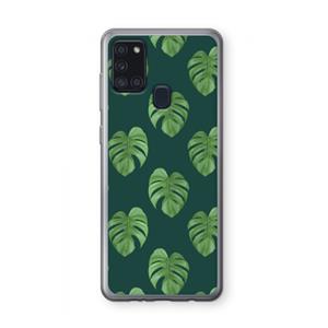 CaseCompany Monstera leaves: Samsung Galaxy A21s Transparant Hoesje