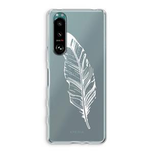 CaseCompany Pluim: Sony Xperia 5 III Transparant Hoesje