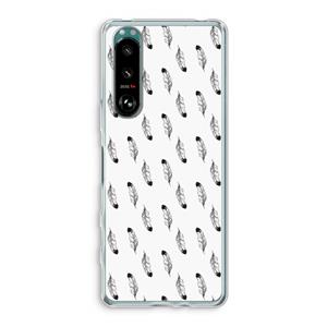CaseCompany Pluimen: Sony Xperia 5 III Transparant Hoesje