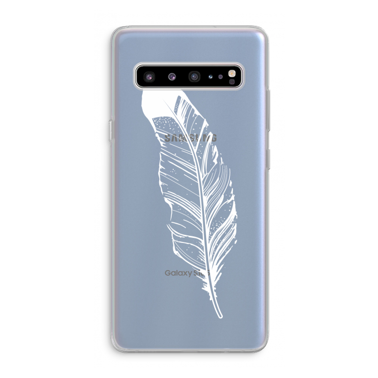 CaseCompany Pluim: Samsung Galaxy S10 5G Transparant Hoesje