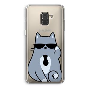 CaseCompany Cool cat: Samsung Galaxy A8 (2018) Transparant Hoesje