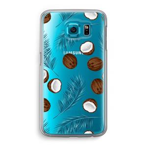 CaseCompany Kokosnoot roze: Samsung Galaxy S6 Transparant Hoesje