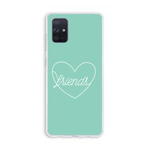 CaseCompany Friends heart pastel: Galaxy A71 Transparant Hoesje