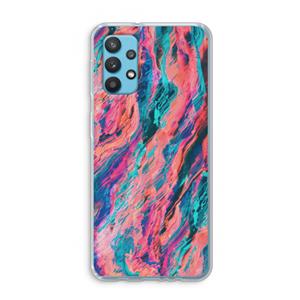 CaseCompany Electric Times: Samsung Galaxy A32 4G Transparant Hoesje