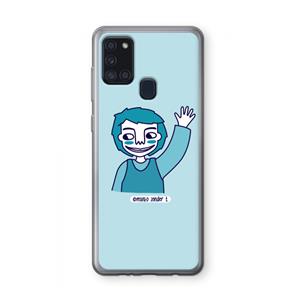 CaseCompany Zwaai: Samsung Galaxy A21s Transparant Hoesje