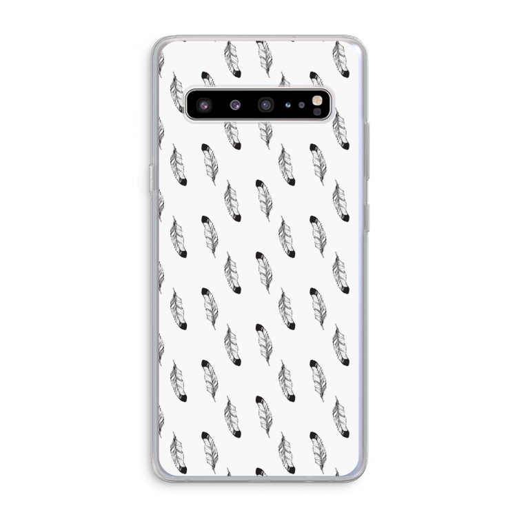 CaseCompany Pluimen: Samsung Galaxy S10 5G Transparant Hoesje