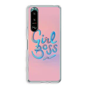 CaseCompany Girl boss: Sony Xperia 5 III Transparant Hoesje