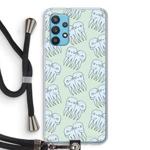 CaseCompany Octopussen: Samsung Galaxy A32 4G Transparant Hoesje met koord