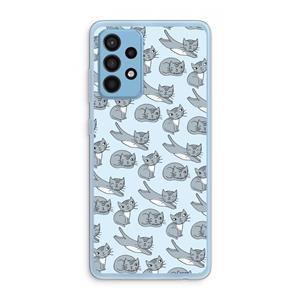 CaseCompany Poezen: Samsung Galaxy A52 Transparant Hoesje