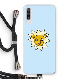 CaseCompany Kleine leeuw: Samsung Galaxy A70 Transparant Hoesje met koord