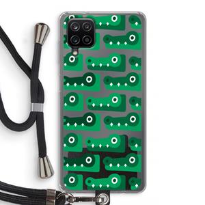 CaseCompany Crocs: Samsung Galaxy A12 Transparant Hoesje met koord