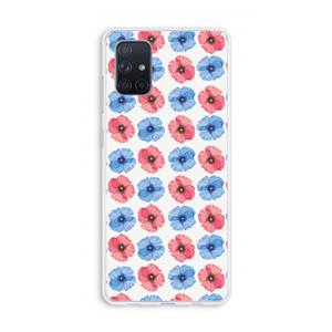 CaseCompany Klaproosjes: Galaxy A71 Transparant Hoesje